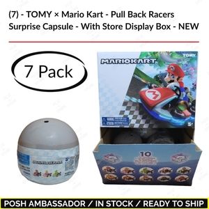 (7) - TOMY × Mario Kart - Pull Back Racers Surprise Capsule - w/ Display Box NEW